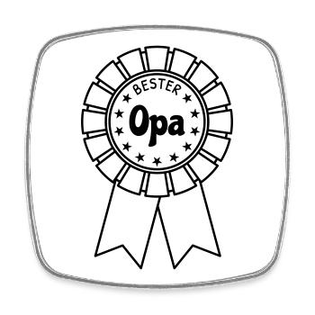 Bester Opa - Viereckiger Kühlschrankmagnet - Weiß - Vorne