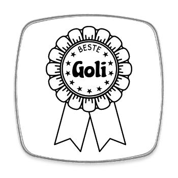 Best Goli - Square fridge magnet - white - Front