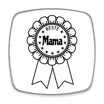 Beste Mama - Viereckiger Kühlschrankmagnet - Weiß - Vorne