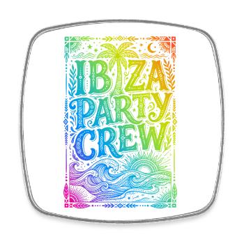 Ibiza Party Crew Colorful - Square fridge magnet - white - Front
