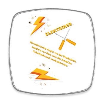 Elektriker T-Shirt Lustiges Geschenk Beruf Humor!! - Viereckiger Kühlschrankmagnet - Weiß - Vorne