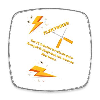 Elektriker T-Shirt Lustiges Geschenk Beruf Humor!! - Viereckiger Kühlschrankmagnet - Weiß - Vorne