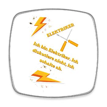 Elektriker T-Shirt Lustiges Geschenk Beruf Humor!! - Viereckiger Kühlschrankmagnet - Weiß - Vorne