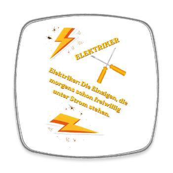 Elektriker T-Shirt Lustiges Geschenk Beruf Humor!! - Viereckiger Kühlschrankmagnet - Weiß - Vorne