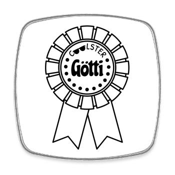 Coolster Götti - Viereckiger Kühlschrankmagnet - Weiß - Vorne