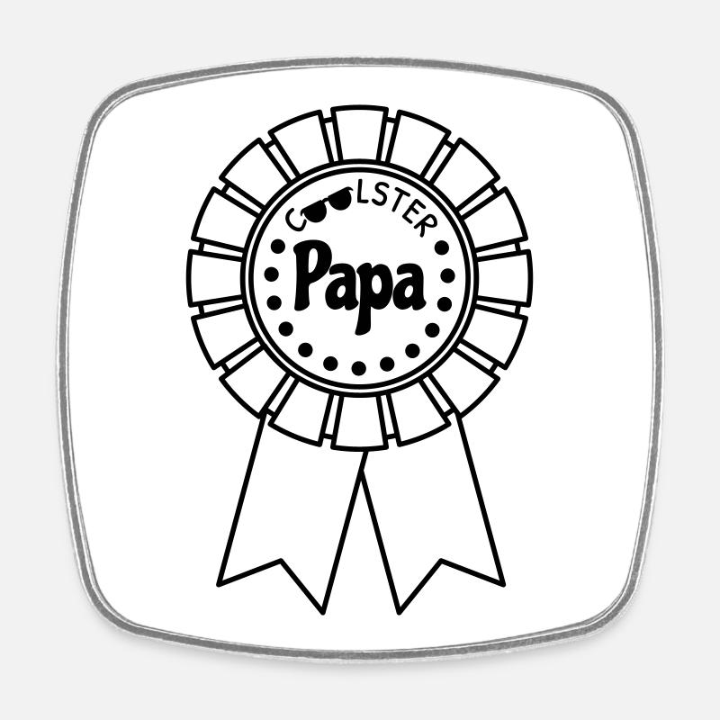 Papa le plus cool - Magnet carré - blanc