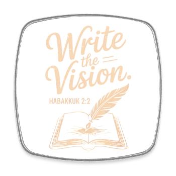 Write the Vision Habakkuk 2:2 - Square fridge magnet - white - Front