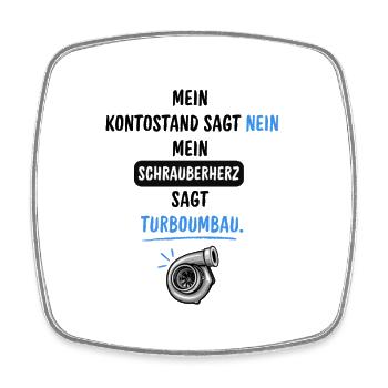 Schrauberherz  - Viereckiger Kühlschrankmagnet - Weiß - Vorne