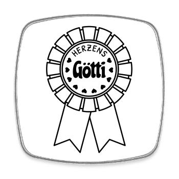 Herzens Götti - Viereckiger Kühlschrankmagnet - Weiß - Vorne