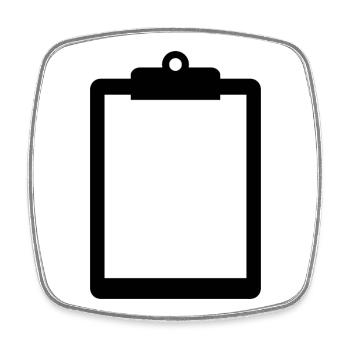Presse-papiers - Magnet carré - blanc - Devant