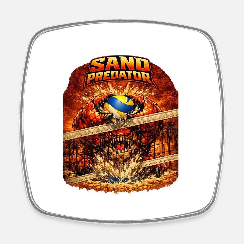 Sand Predator block - Viereckiger Kühlschrankmagnet - Weiß
