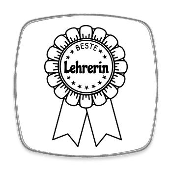 Beste Lehrerin - Viereckiger Kühlschrankmagnet - Weiß - Vorne