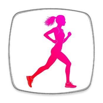Geschenkidee für eine Laufsportlerin mit Laufsport - Viereckiger Kühlschrankmagnet - Weiß - Vorne