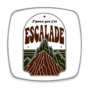 Escalade Montagne Retro Logo - Magnet carré - blanc - Devant