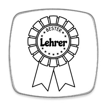 Bester Lehrer - Viereckiger Kühlschrankmagnet - Weiß - Vorne
