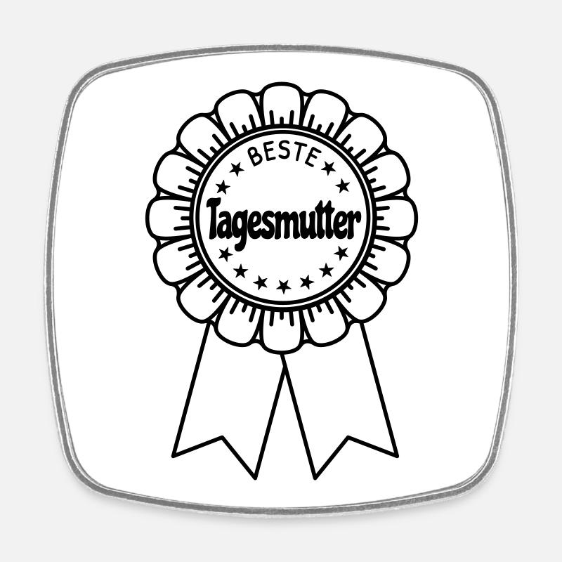 Beste Tagesmutter - Viereckiger Kühlschrankmagnet - Weiß