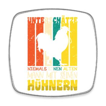 Hühnerflüsterer Huhn Hühnerhalter Hühner - Viereckiger Kühlschrankmagnet - Weiß - Vorne