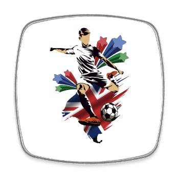 Inglaterra - Angleterre - Drapeaux - Magnet carré - blanc - Devant