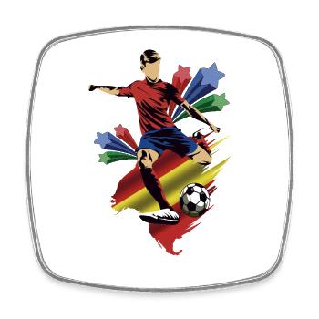 Spanien – Spanien – Flaggen - Viereckiger Kühlschrankmagnet - Weiß - Vorne