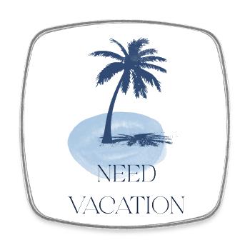 Palm Island Holiday Dreaming - Square fridge magnet - white - Front