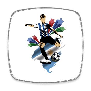 Argentinien - Argentinien - Flaggen - Viereckiger Kühlschrankmagnet - Weiß - Vorne