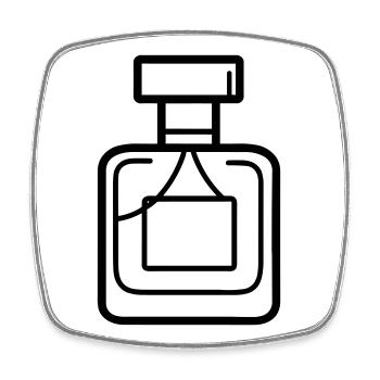perfume bottle - Square fridge magnet - white - Front