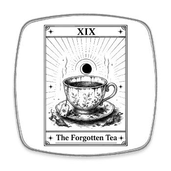 Forgotten Tea | Tarot Card Everyday - Square fridge magnet - white - Front