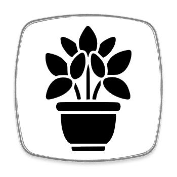 Flowerpot Houseplant Plant Mom Gardener - Square fridge magnet - white - Front