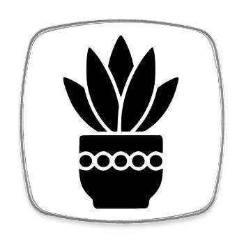 Succulent Houseplant Plant Mom Botany - Square fridge magnet - white - Front