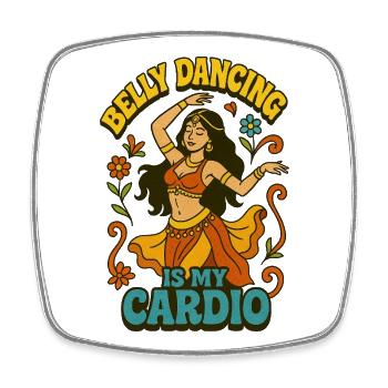Belly Dance Cardio - Square fridge magnet - white - Front