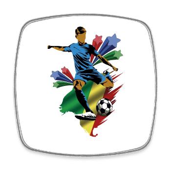 République du Congo - République du Congo - Drapeau - Magnet carré - blanc - Devant