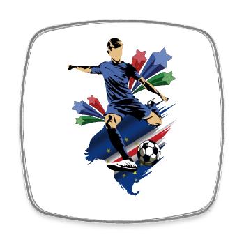 Cap-Vert - Cap-Vert - Drapeau - Magnet carré - blanc - Devant