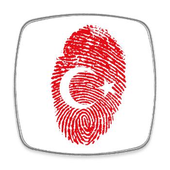 TÜRKEI TÜRKIYE TÜRKISCHE Europa Sport Fan - Viereckiger Kühlschrankmagnet - Weiß - Vorne
