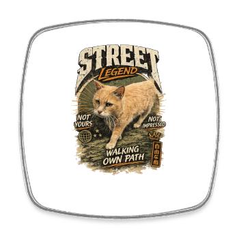 Chat légendaire de la rue Eigenweg - Magnet carré - blanc - Devant