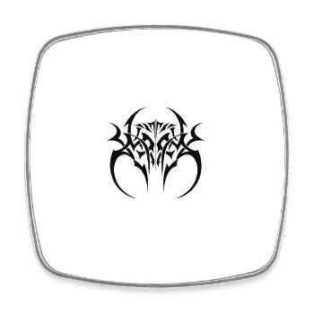Hellspire - Square fridge magnet - white - Front