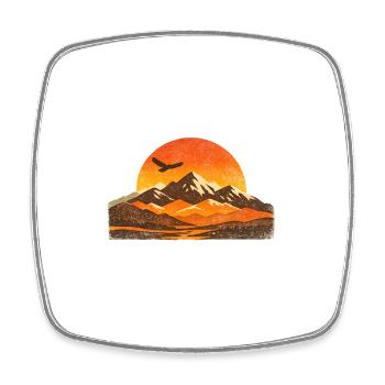 Souvenir de design de voyage en Serbie : vacances dans les Balkans - Magnet carré - blanc - Devant