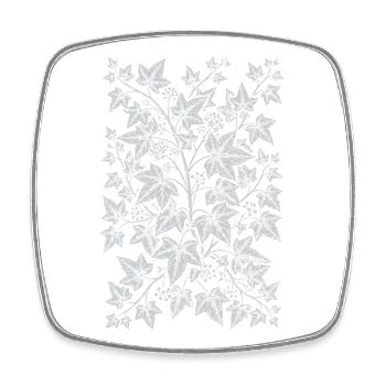 English Ivy Flowers Pattern - Square fridge magnet - white - Front