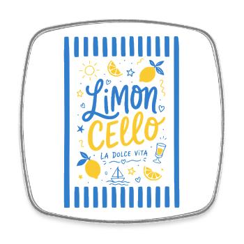 Limoncello - Viereckiger Kühlschrankmagnet - Weiß - Vorne