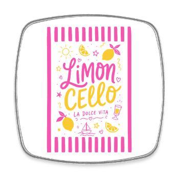 Limoncello - La dolce vita - Viereckiger Kühlschrankmagnet - Weiß - Vorne