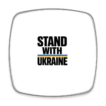 Ukraine Design Ukraine Flag Sunflower Wheat Map - Viereckiger Kühlschrankmagnet - Weiß - Vorne