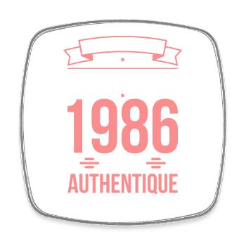 Anniversaire 40 ans - Originale - Octobre 1986 - Magnet carré - blanc - Devant