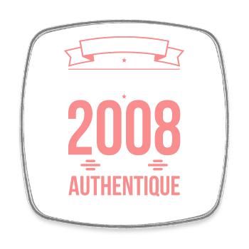 Anniversaire 18 ans - Originale - Octobre 2008 - Magnet carré - blanc - Devant