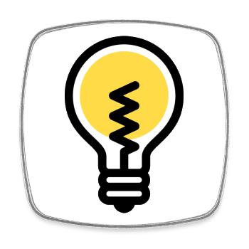 Glühbirne, Idee, Innovation - Viereckiger Kühlschrankmagnet - Weiß - Vorne