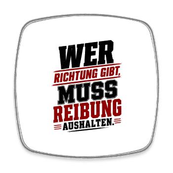 Wer_Richtung_gibt_2 - Viereckiger Kühlschrankmagnet - Weiß - Vorne