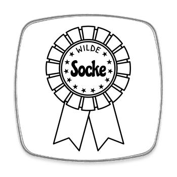 Wilde Socke - Viereckiger Kühlschrankmagnet - Weiß - Vorne