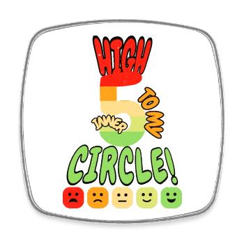 High 5 For My Inner Circle - Viereckiger Kühlschrankmagnet - Weiß - Vorne