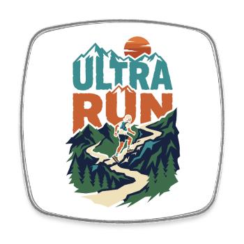 Ultra Run - Magnet carré - blanc - Devant