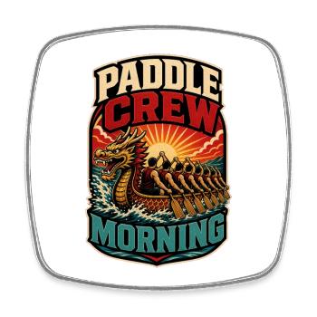 PADDLE CREW MORNING - Viereckiger Kühlschrankmagnet - Weiß - Vorne