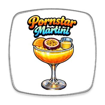 Pornstar Martini Tropical Glow - Magnet carré - blanc - Devant