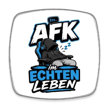 AFK im echten Leben - Gamer Schlafmodus - Viereckiger Kühlschrankmagnet - Weiß - Vorne